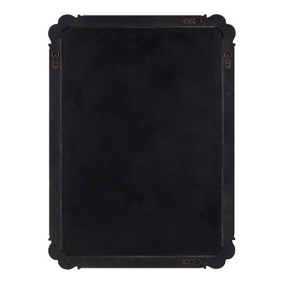 Ivette Silver and Gold Rectangular Wall Mirror with Garland Detail