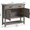 Farmhouse Entrance Table with 2 Doors and 2 Drawers, Wooden Console Table with Storage,Coffee Bar Closet,Sofa Table for Kitchen, Hallway, Dining Room - 2 of 4