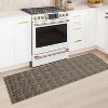 Acekool 5x7 Washable Area Rug, Modern Farmhouse Geometric, Non-Slip, Soft Low Pile, Easy Care Neutral Carpet for Living Room, Bedroom,  Light Brown - 4 of 4