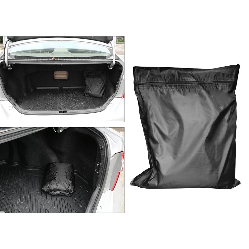 Unique Bargains Waterproof Heat Resistant with Driver Door Zipper and Reflective Strips Car Cover, 3 of 9