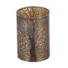 Set of 3 Leafy Cylindrical Contemporary Metal Candle Holders - Olivia & May - image 4 of 4