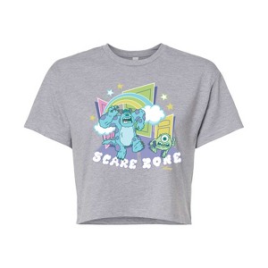 Women's - Disney - Scare Zone In The Clouds Cropped Graphic T-Shirt - 1 of 4