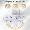 MaseiKar USB Outlet Extender Surge Protector - QINLIANF Rotating Plug, 3-Sided Swivel Power Strip, 6 AC Spaced Outlet Splitter and 3 USB Ports - 4 of 4