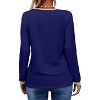 Imily Bela Womens Long Sleeve T Shirts Casual V Neck Color Block Tunic Tops Loose Basic Top - 3 of 4