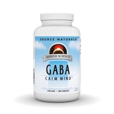 GABA 750mg by Source Naturals, Inc.  -  180 Tablet