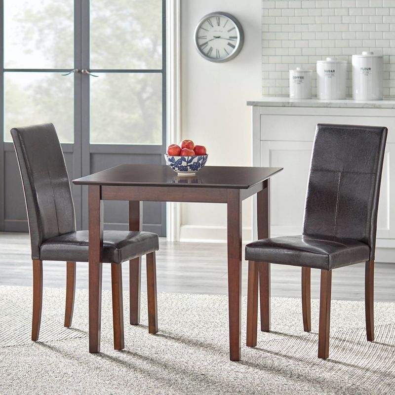 3pc Newark Parson Dining Set Espresso - Buylateral, 3 of 6