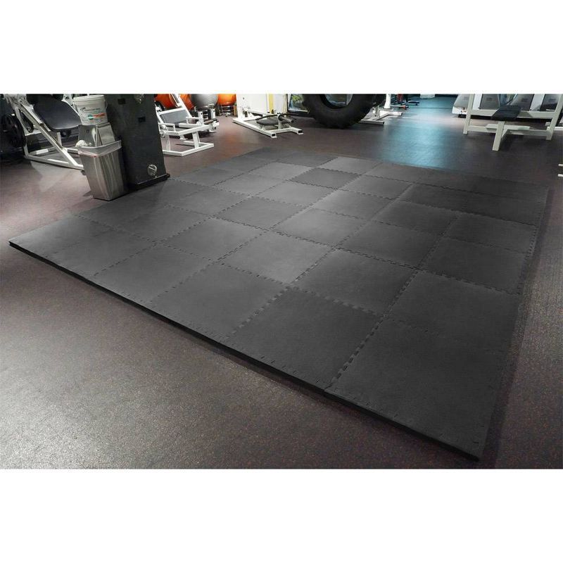 Meister X-Thick 1.5&#34; Interlocking 16 Tiles Gym Floor Mat - Black, 4 of 6