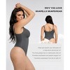 SHAPELLX Slimming Bodysuits for Women Tummy Control Thong Shapewear Built in Bra Body Control Body Suit Faja Body Shaper—Grey 38 - 3 of 3