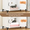 51'' Cat Litter Box Enclosure with Storage Shelves, Hidden Litter Box Furniture, Large Wooden Cat Litter Box Cabinet with Litter Mat, Cat Furniture - 3 of 4