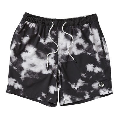 Men's Neff Black Wash Hot Tub Swim Trunks : Target