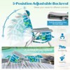 Tangkula 1/2 PCS Backpack Beach Chair Foldable 5-Position Lay Flat Lounge Chair - 4 of 4