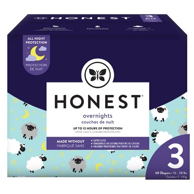 The Honest Company Clean Conscious Overnights Sleepy Sheep - Size 3 - 60ct