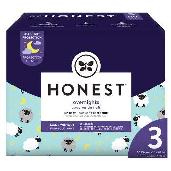 The Honest Company Clean Conscious Disposable Overnight Diapers - (Select Size and Pattern)