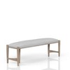 TiramisuBest Gray Acacia Wood Dining Bench, 60" Industrial Entryway Bench with Metal Legs, Rustic Farmhouse Table Seating, Water Resistant - 3 of 4