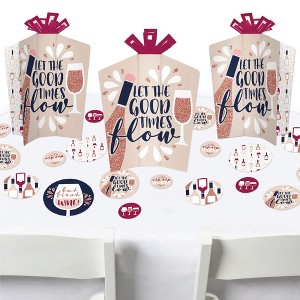 Big Dot of Happiness But First, Wine - Wine Tasting Party Decor and Confetti - Terrific Table Centerpiece Kit - Set of 30 - 1 of 4