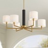 Possini Euro Design Possini Euro Virginia 32" Wide Gold and Matte Black 6-Light Chandelier - 2 of 4
