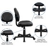 Emma and Oliver Mid-Back Black LeatherSoft Ergonomic Task Office Chair - Back Depth Adjustment - 3 of 4