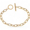 Anna-Kaci Women's Paperclip Chain Bracelet with Toggle Clasp- Gold - 3 of 4