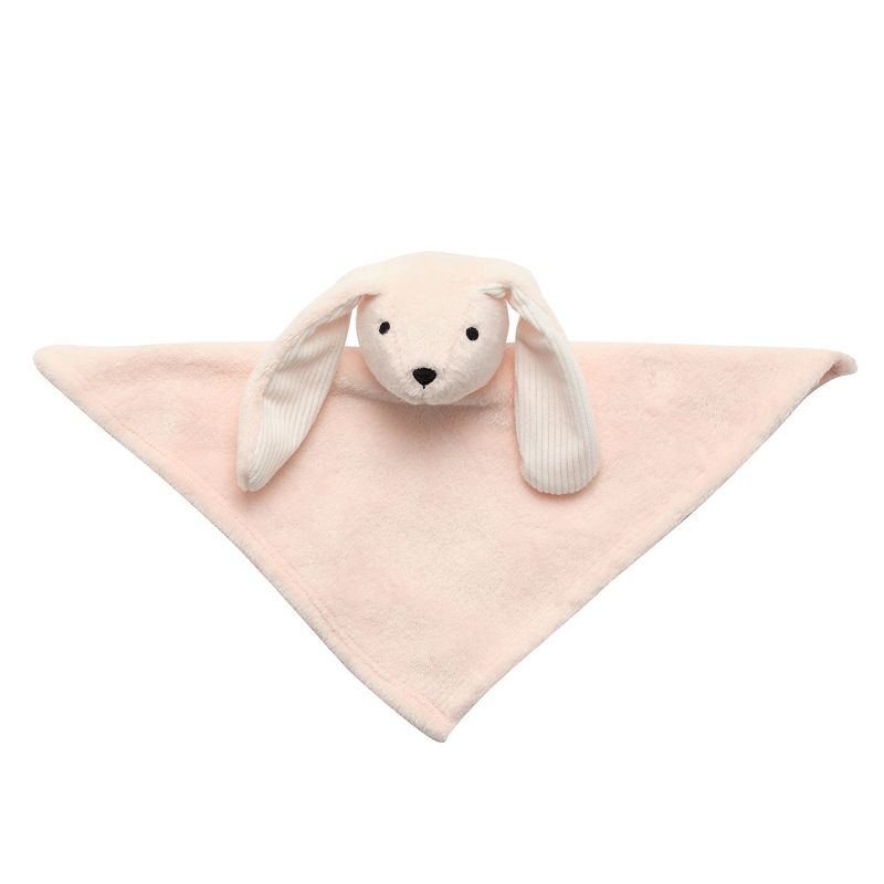Lambs & Ivy Pink Bunny Soft Baby/Child/Toddler Plush Lovey Security Blanket, 4 of 5