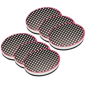Ashley Productions® Magnetic Whiteboard Eraser, Black & White Dots, Pack of 6 - 1 of 3