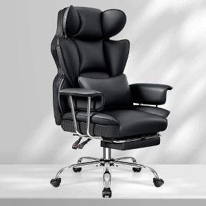 KERDOM Office Desk Chair, Big and Tall Executive Chair with Footrest, Ergonomic Reclining High Back Support, Black - 1 of 1