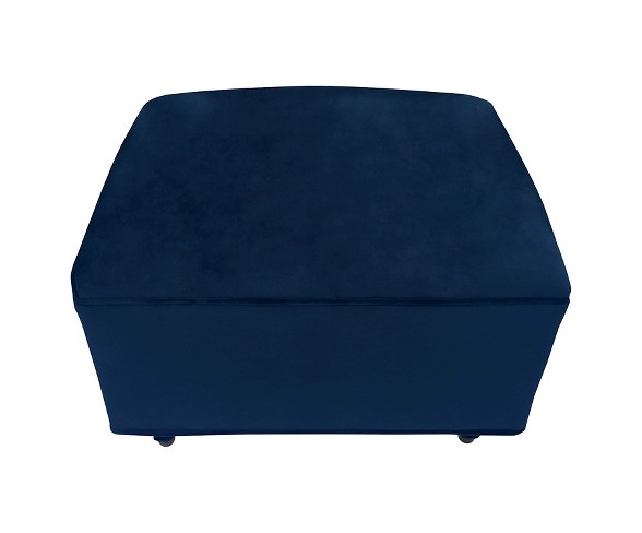 Grace Upholstered Ottoman - Blue