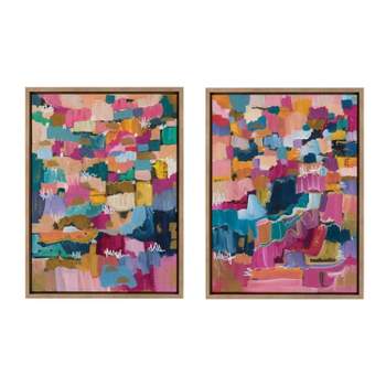 Kate & Laurel All Things Decor (Set of 2) 18"x24" Sylvie Applause Framed Wall Arts by Leah Nadeau Gold