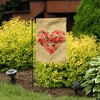 Briarwood Lane Floral Heart Valentine's Day Burlap Garden Flag 18" x 12.5" - 4 of 4