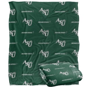 Adams State University Logo Pattern Silky 50x60 Blanket, 1 Sided - 1 of 4