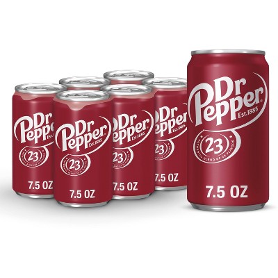 Dr Pepper Soda - 6pk/7.5 fl oz Cans