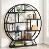 Tribesigns 62.2 Inch Bookshelf, Round Bookshelves Etagere Bookcase - 4 of 4