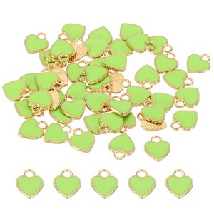 Unique Bargains Metal Bulk Elegant DIY Crafts Jewelry Making Heart Pendant 50 Pcs - 1 of 4