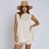 Knit & Lounge Women’s Sleeveless Knit Top and Shorts Lounge Set Relaxed Fit Ribbed Texture Set - 4 of 4