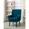 29.6"Modern Soft Velvet Material Ergonomics Accent Chair,blue - 2 of 4