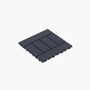 Syemin Carpet Tiles DIY Module Interlocking Decking Tiles Easy and Quick Installation Court Tiles for Porch Poolside Balcony, Grey, 25.2"*12.6"*18.1" - 1 of 4