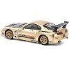Toyota Supra "Top Secret" GT300 RHD (Right Hand Drive) Gold Metallic with Carbon Hood 1/64 Diecast Model Car by Pop Race - 4 of 4