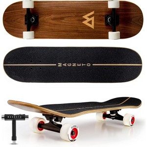 Magneto Complete Cruiser Skateboard, 31 x 8.5 In Natural 7-Ply