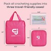 Jumblcrafts Crochet Starter Kit With Crochet Hooks And Yarn Set, Premium Bundle Includes 24 Acrylic Yarn Balls, 9 Crochet Hooks, 6 Weaving Needles - 4 of 4