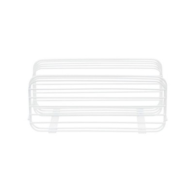 White 2-Tier Steel Wire Basket Door Mount Organizer