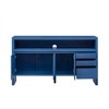 Luxystar Modern 60" Sideboard Buffet Cabinet with Storage Open Shelf and Drawers, Navy Blue - 4 of 4