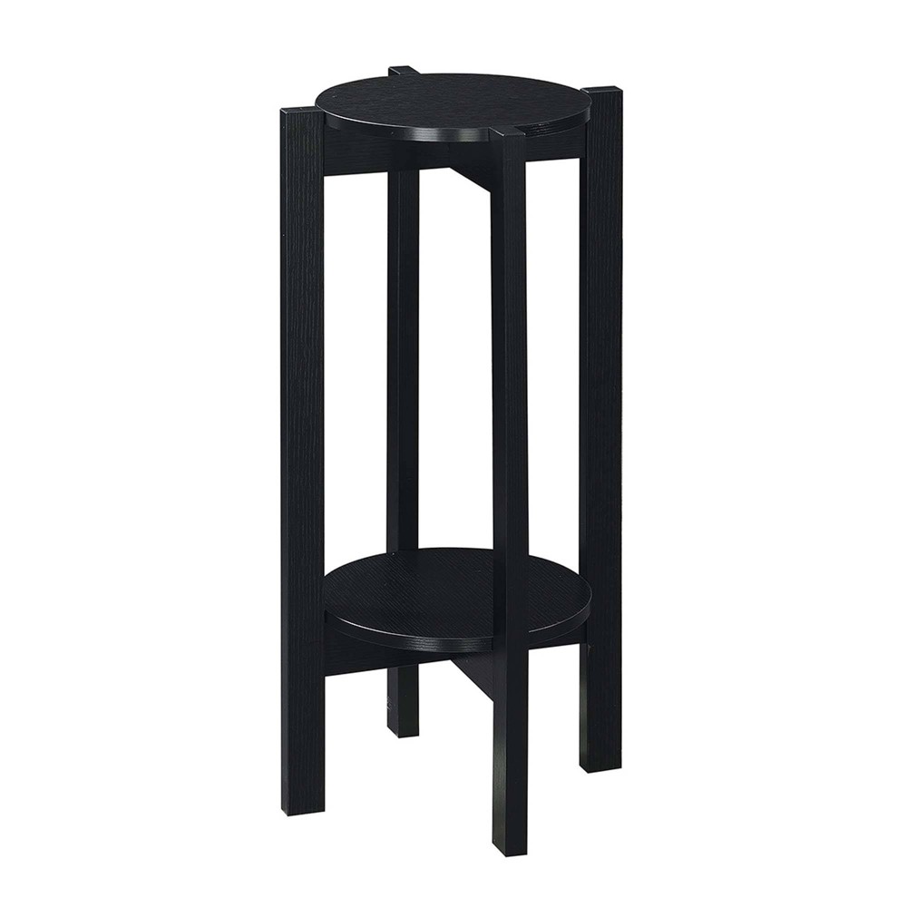 Photos - Garden & Outdoor Decoration 31.25" Newport Deluxe 2 Tier Plant Stand Black - Breighton Home: Modern Style Storage Display Shelf