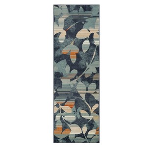 Bohemian Floral Vintage Leaves Indoor Runner or Area Rug by Blue Nile Mills - 1 of 4