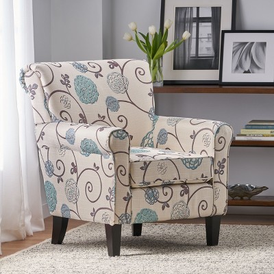 Mid-Century Club Chair Armchair with Leather for living room-Christopher Knight Home