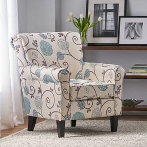 Mid-Century Club Chair Armchair with Leather for living room-Christopher Knight Home - 1 of 4