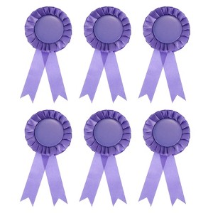 Unique Bargains Blank Rose Knot Award Ribbon for DIY Party Wedding Competition 6 Pcs - 1 of 4