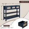 APRILSOUL 43.3" Sofa/Console Table - with 3 Top Drawers and 2 Open Shelves, Farmhouse Style - 4 of 4