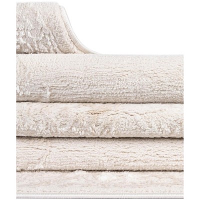 Ivory Medallion Synthetic 6' x 9' Rectangular Area Rug