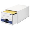 Bankers Box STOR/DRAWER STEEL PLUS Extra Space-Savings Storage Drawers, Legal Files, 17" x 25.5" x 11.5", White/Blue, 6/Carton - 2 of 4