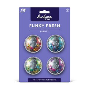 Fred & Friends 4pk Luckyoo Funky Fresh Bag Clips - 1 of 2