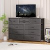 10 Drawers Fabric Dressers for Bedroom, Wood Top, Steel Frame, Modern Chest of Drawers, Lightweight Dresser with Fabric Bins for Living Room, Hallway - 2 of 4